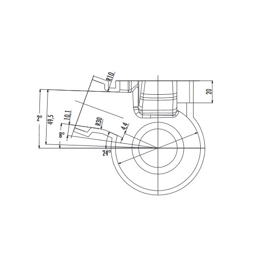 Reedventil Ø 24-28mm POLINI BIG EVO (Minarelli horisontell/CPI Euro 2), RINAB