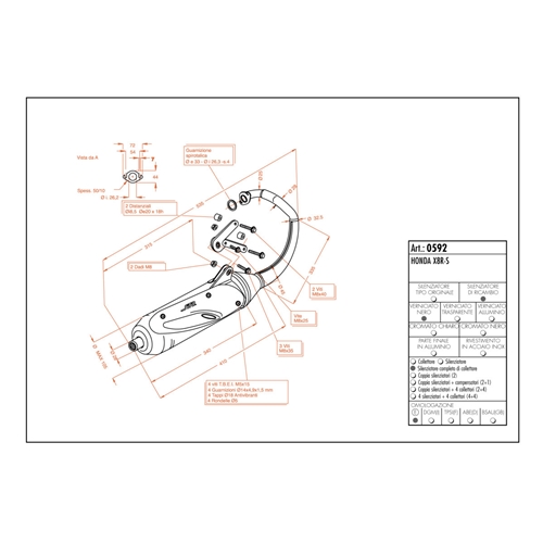 Avgassystem Sito (std), Honda, RINAB