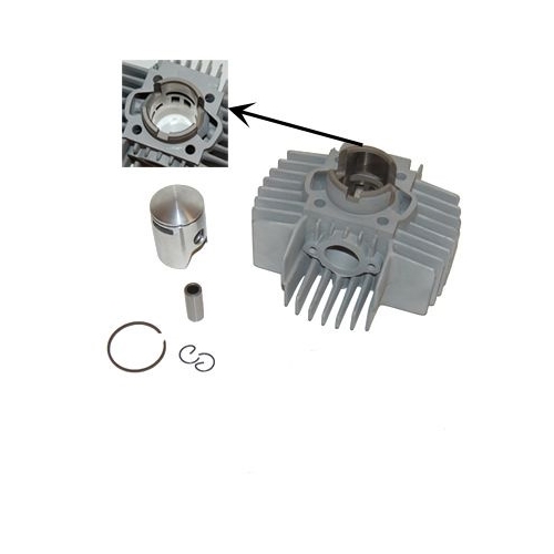 Cylindersats 38mm/50cc/Aluminium/"New Type"/6 portar (Puch Maxi) DMP, reservdelar moped, RINAB