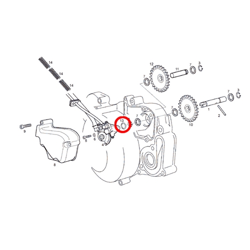 O-ring oljepump, ORIGINAL (Derbi D50B0)