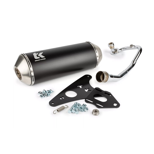 Avgassystem Tubokit GMAX, kromad krök (MBK/Yamaha 4-takt)