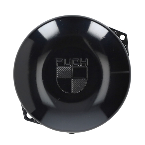 Generatorkåpa m. logo Svart (Puch Maxi/Magnum) Fast Arrow, reservdelar och tillbehör till moped, RINAB