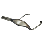 Avgassystem 28mm High Fish, klarlackad - TECNO (Tomos A3/A35)