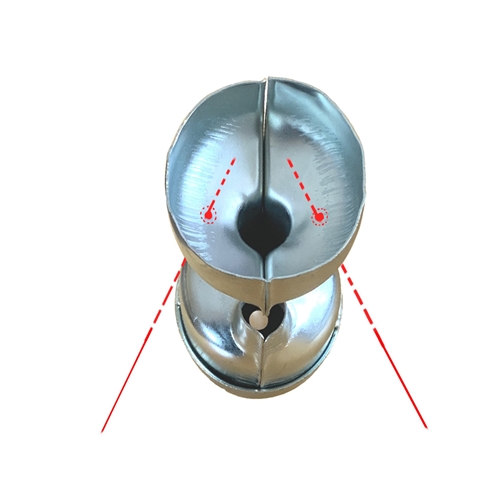 Ljuddämpare 28mm/60mm/540mm/Svart-Krom m. fäste (Universal), RINAB