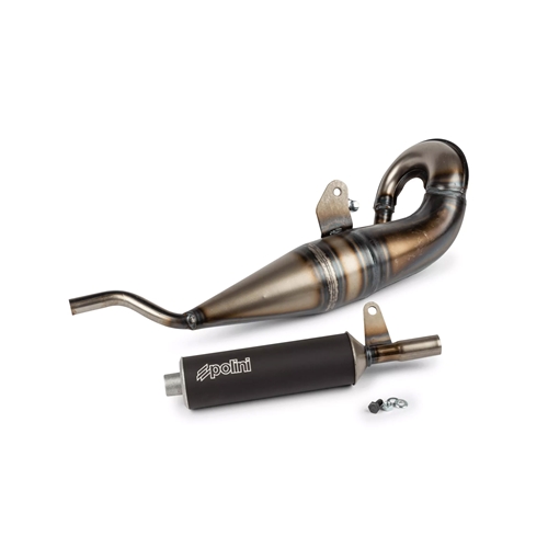 Avgassystem 22mm, Klarlack/Svart (Piaggio Ciao) POLINI Sport, RINAB