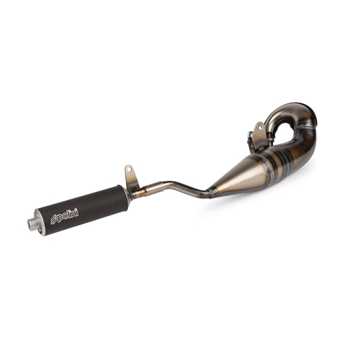 Avgassystem 22mm, Klarlack/Svart (Piaggio Ciao) POLINI Sport, RINAB