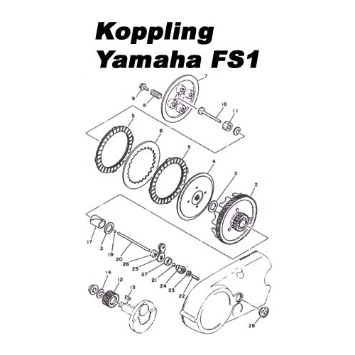 Rep.sats, kopplingsarm (Yamaha FS1) RINAB
