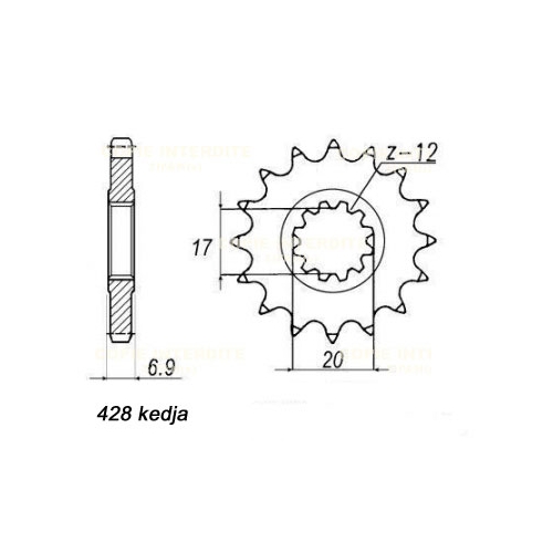 Framdrev, 428 kedja (Beta KTM motorn)