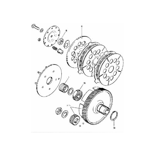 Drev, koppling (Zündapp), reservdelar moped, RINAB