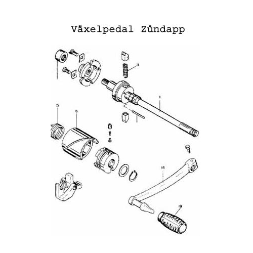 Fjäder för växelklocka, reservdelar och tillbehör till moped, RINAB