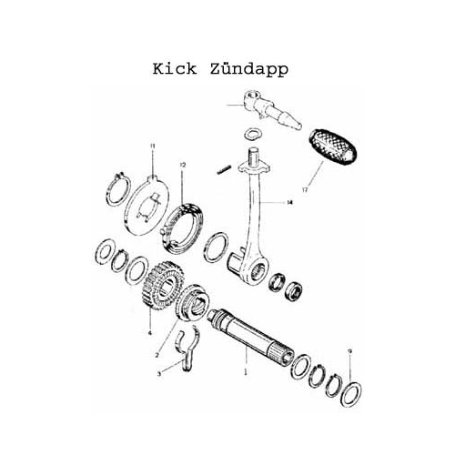 Bricka, kick (Zündapp)