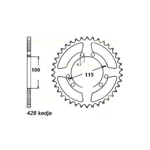 Bakdrev, 428 kedja (Beta m.KTM motor)