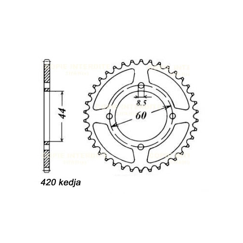 Bakdrev, 4 bult (MBK, Yamaha)