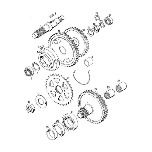 Distansbussning framdrev - original (Tomos A3/A35)