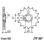 Framdrev (Husqvarna 250-360, Kawasaki 250-500)