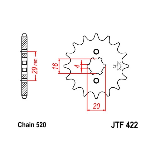 Framdrev (Kawasaki KX 125 -93, Suzuki, Yamaha mfl), reservdelar cross, RINAB