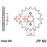 Framdrev (Kawasaki KX 125 -93, Suzuki, Yamaha mfl)