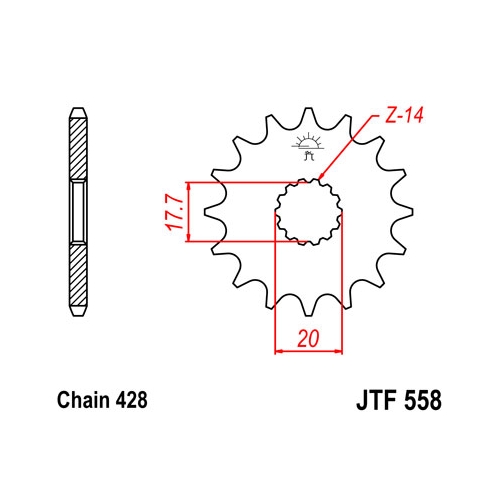 Framdrev (Yamaha YZ 85 mfl.)