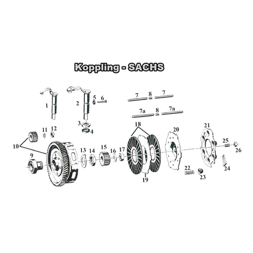 Packbox 13 x 19 x 2,5mm, koppling (Sachs) RINAB