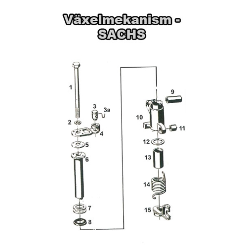 Bult M6 x 80mm, rostfri (Sachs 50/3 LS) RINAB