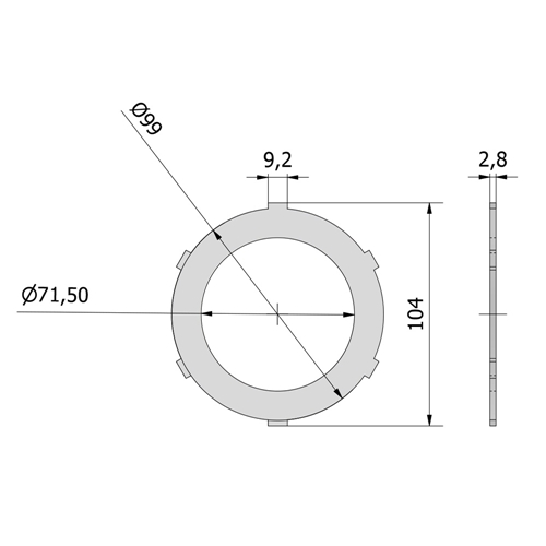 Lamellsats 2st/sats (Husqvarna Novolette), reservdelar och tillbehör till moped, RINAB