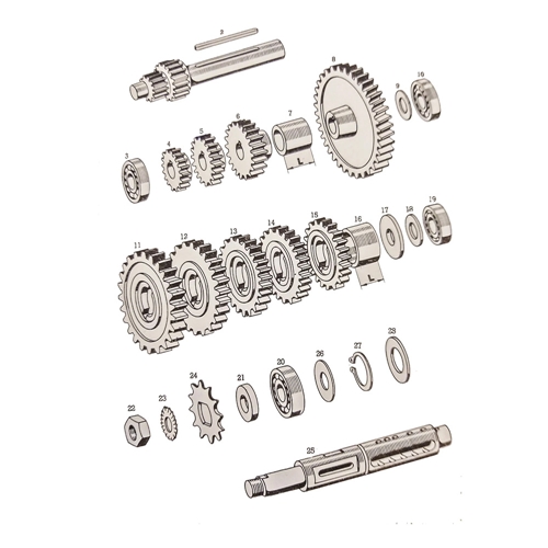 Bricka för framdrev, tandad. Original (Tomos äldre, ovalt drevhål, Tomos GT)