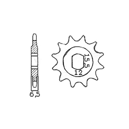 Framdrev 13 kugg (Sachs 501, 3/4 vxl), RINAB