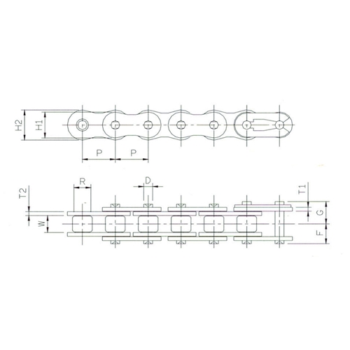 Kedja 415H / 120 länkar (1/2" x 3/16")