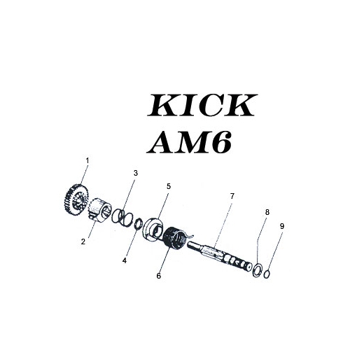 Kickfjäder (Minarelli AM6), RINAB, reservdelar, moped, Enduro, EU45