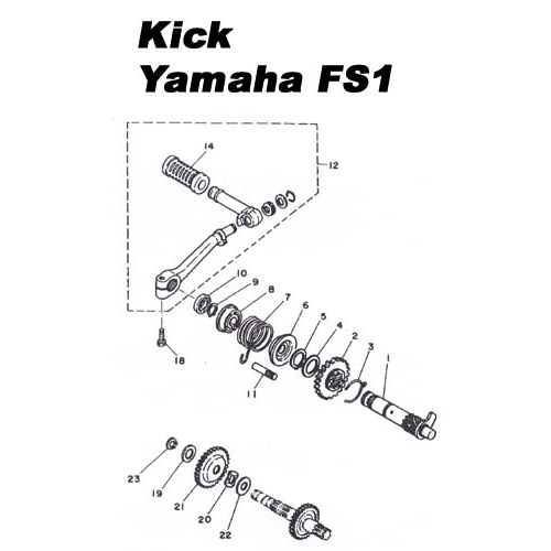 Fjäder växelmekanism, Stora (Yamaha) RINAB