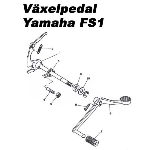 Växelaxel (Yamaha FS1) RINAB