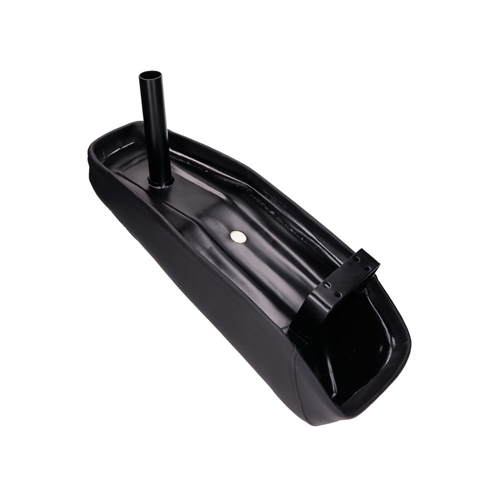 Sadel, Lång "Limpa" Svart m. text (Puch Maxi), reservdelar moped, RINAB