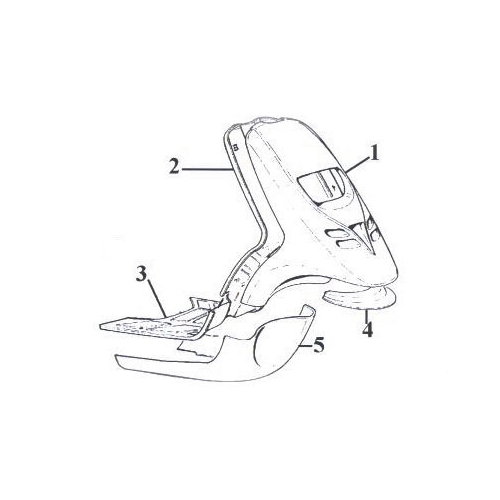 Fotplatta (Piaggio Typhoon), RINAB, moped, scooter, tillbehör, reservdelar