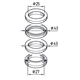 Styrlagersats 27mm (Malaguti/MBK/Yamaha)