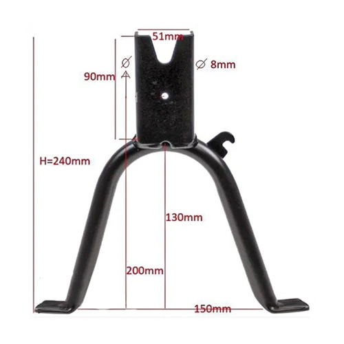 Centralstöd, svart, 24cm (Tomos A3/A35)