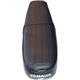 Dyna lång "buddyseat", svart m. vit text (Yamaha FS1)