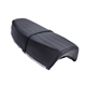 Dyna lång "buddyseat", svart m. vit text (Yamaha FS1)