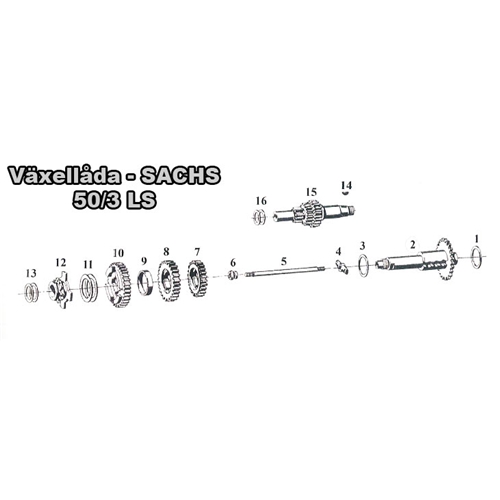 Växelstång (Sachs 50/3 LS), RINAB