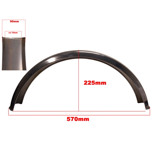 Framskärm 15" Krom (Mustang Mamba 2/3), reservdelar och tillbehör till moped, RINAB