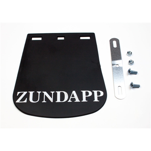 Stänklapp med vit text "Zündapp", reservdelar och tillbehör till moped, RINAB