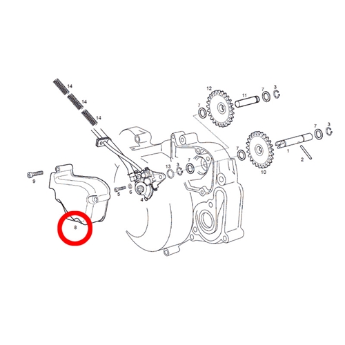 Oljepumpskåpa, ORIGINAL (Derbi D50B0)