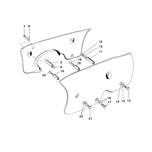 Monteringssats, Motorkåpor NTS för Kreidler RM/RMC, Reservdelar till moped, RINAB, moped, 