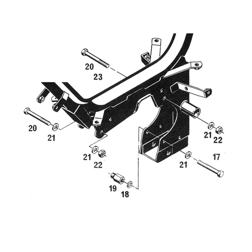 Skruvsats, motorupphängning (Hercules Prima), RINAB