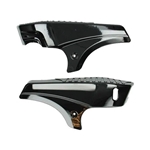 Sidokåpor / kåpsats, svart, blank (Tomos A35)