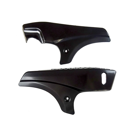 Sidokåpor / kåpsats, svart, olackad (Tomos A35)