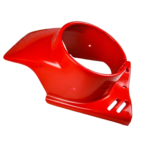 Strålkastarkåpa rund, 130mm, röd (Puch Maxi, Tomos)