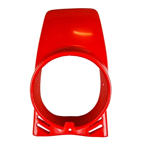 Strålkastarkåpa rund, 130mm, röd (Puch Maxi, Tomos)