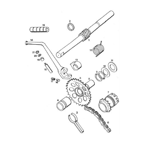 Bussning kickstartsdrev, 29mm, original (Tomos A35)