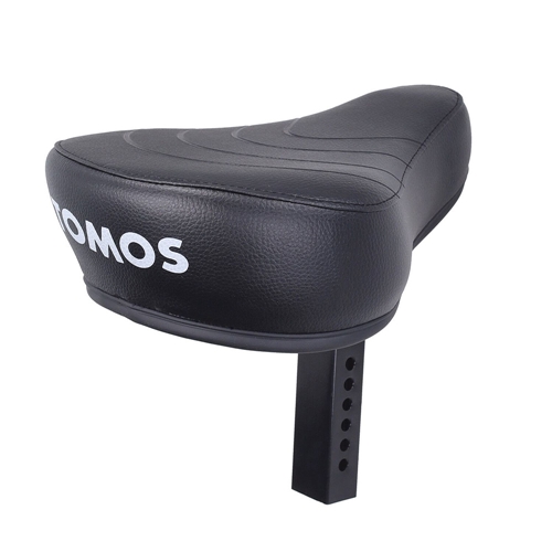 Sadel, svart m. vit text "TOMOS", ORIGINAL (Tomos A3/A35)
