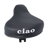 Sadel, svart m. tryck (Piaggio Ciao)